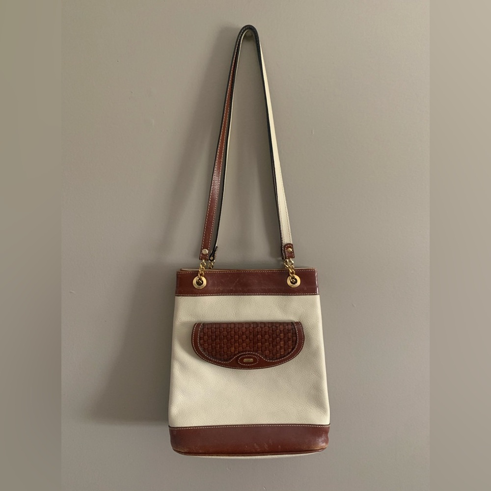 Vintage Bally shoulder Bag Gold Chain Accents